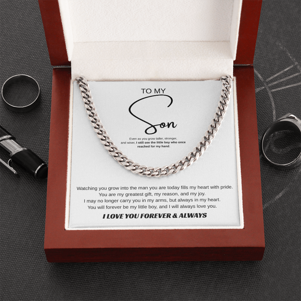 To My Son | Always In My Heart Cuban Necklace