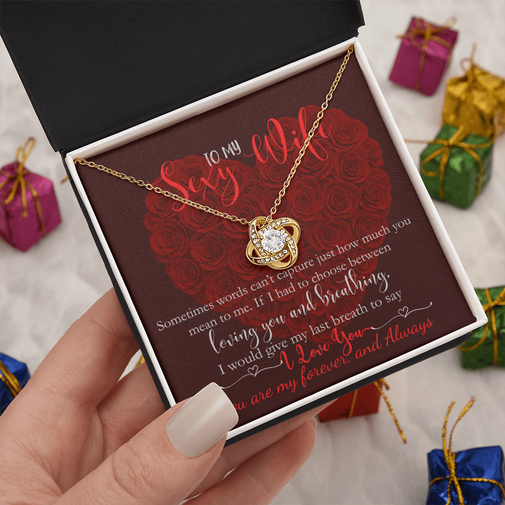 (Limited Edition)-To My Wife My Last Breath Would Say I Love You Necklace Gift