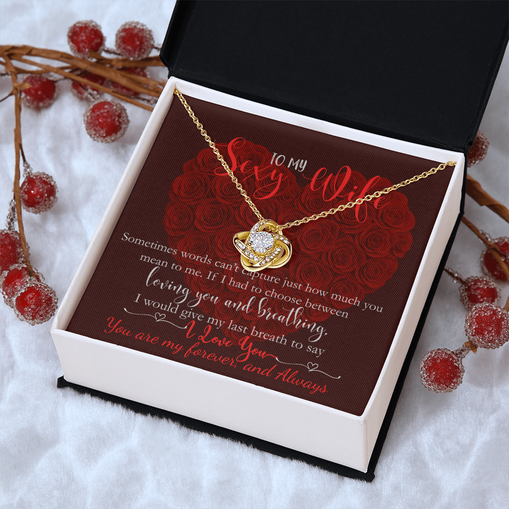 (Limited Edition)-To My Wife My Last Breath Would Say I Love You Necklace Gift