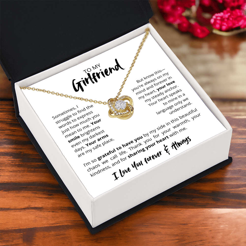 To My Girlfriend – Thanks You For Sharing Your Heart Romantic Message Card