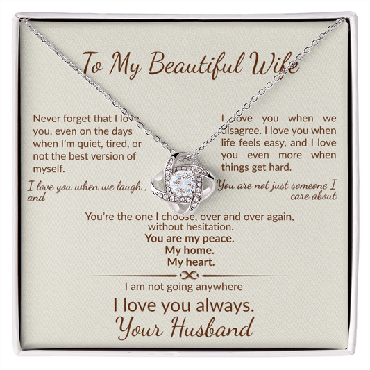 Never Forget That I Love You-Gift to My Wife