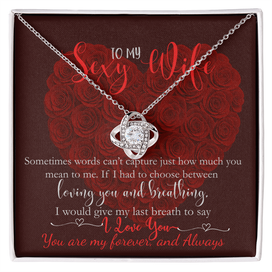 (Limited Edition)-To My Wife My Last Breath Would Say I Love You Necklace Gift