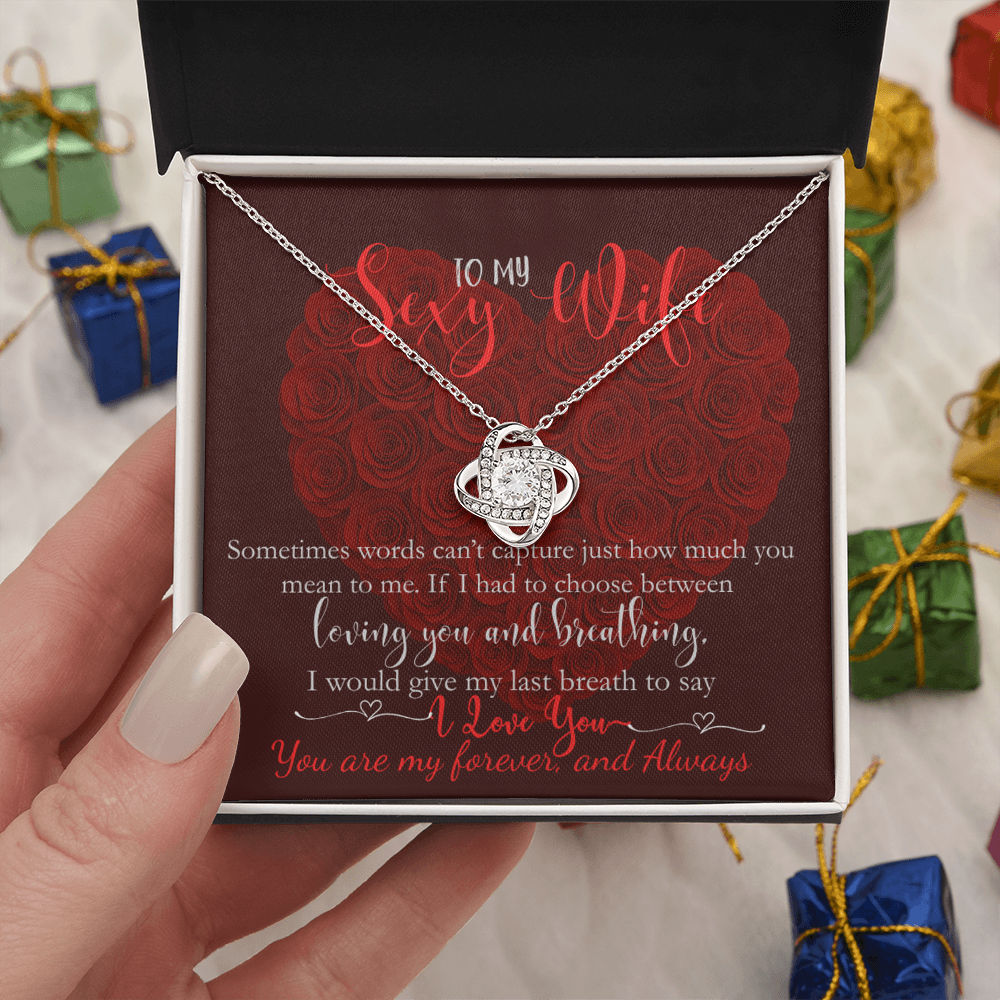 (Limited Edition)-To My Wife My Last Breath Would Say I Love You Necklace Gift