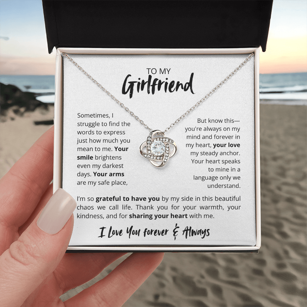 To My Girlfriend – Thanks You For Sharing Your Heart Romantic Message Card