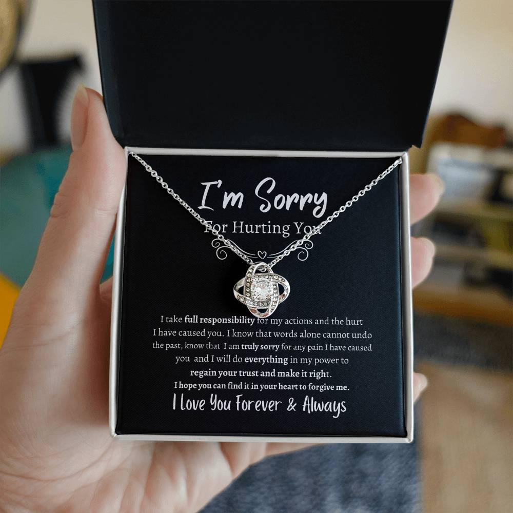 I'M SORRY FOR HURTING YOU LOVE KNOT NECKLACE B