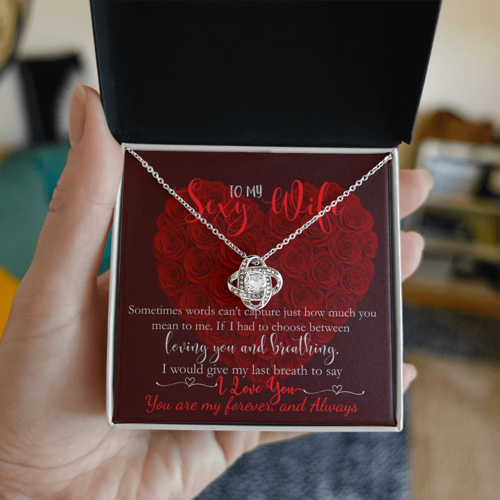 (Limited Edition)-To My Wife My Last Breath Would Say I Love You Necklace Gift
