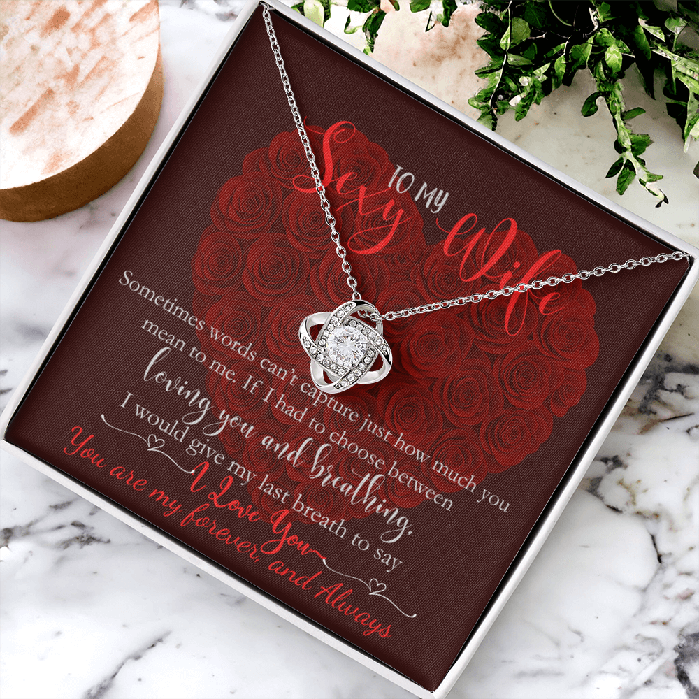 (Limited Edition)-To My Wife My Last Breath Would Say I Love You Necklace Gift