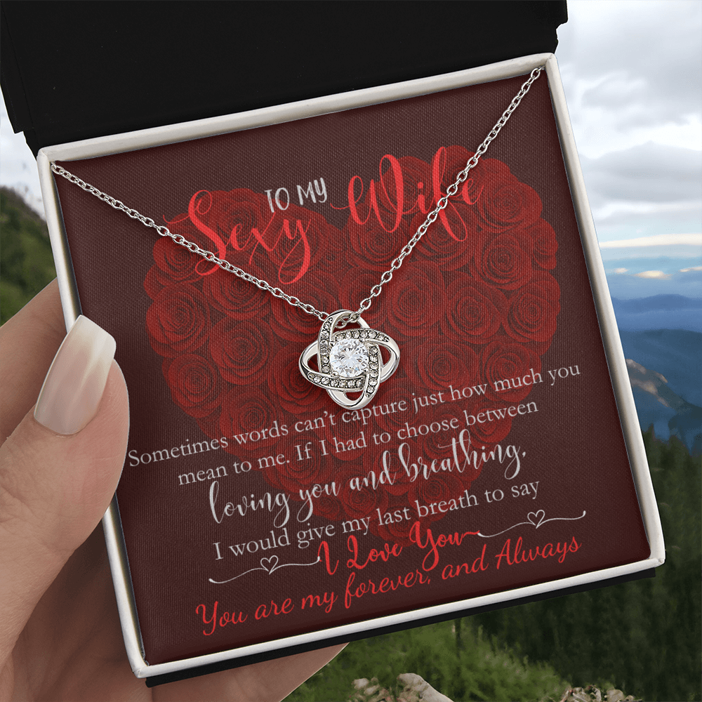 (Limited Edition)-To My Wife My Last Breath Would Say I Love You Necklace Gift