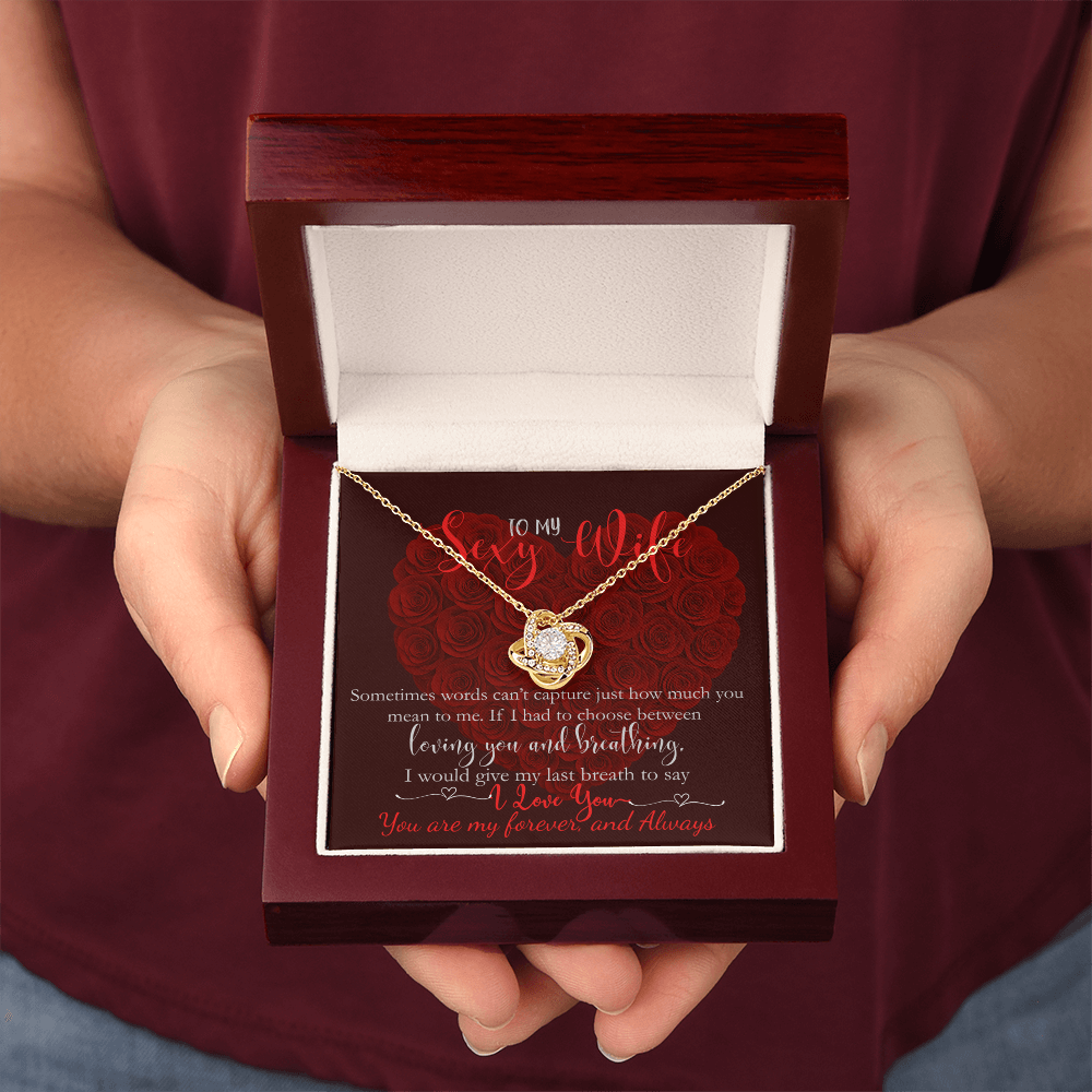 (Limited Edition)-To My Wife My Last Breath Would Say I Love You Necklace Gift