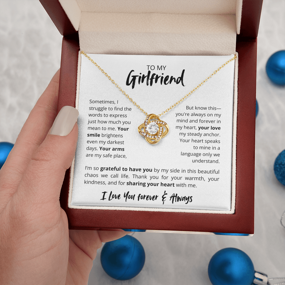 To My Girlfriend – Thanks You For Sharing Your Heart Romantic Message Card