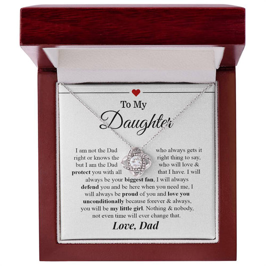 To My Daughter | I Will Always Be Proud Of You - Love Knot Necklace