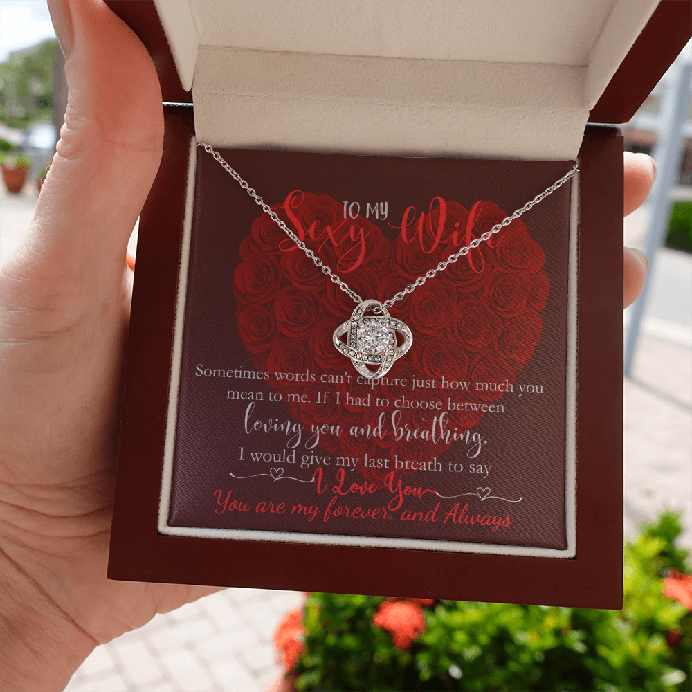 (Limited Edition)-To My Wife My Last Breath Would Say I Love You Necklace Gift