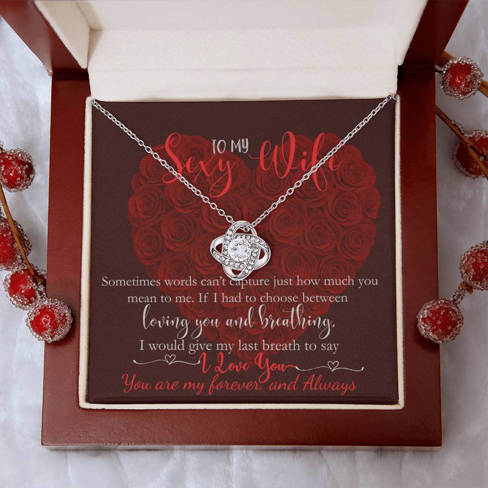 (Limited Edition)-To My Wife My Last Breath Would Say I Love You Necklace Gift