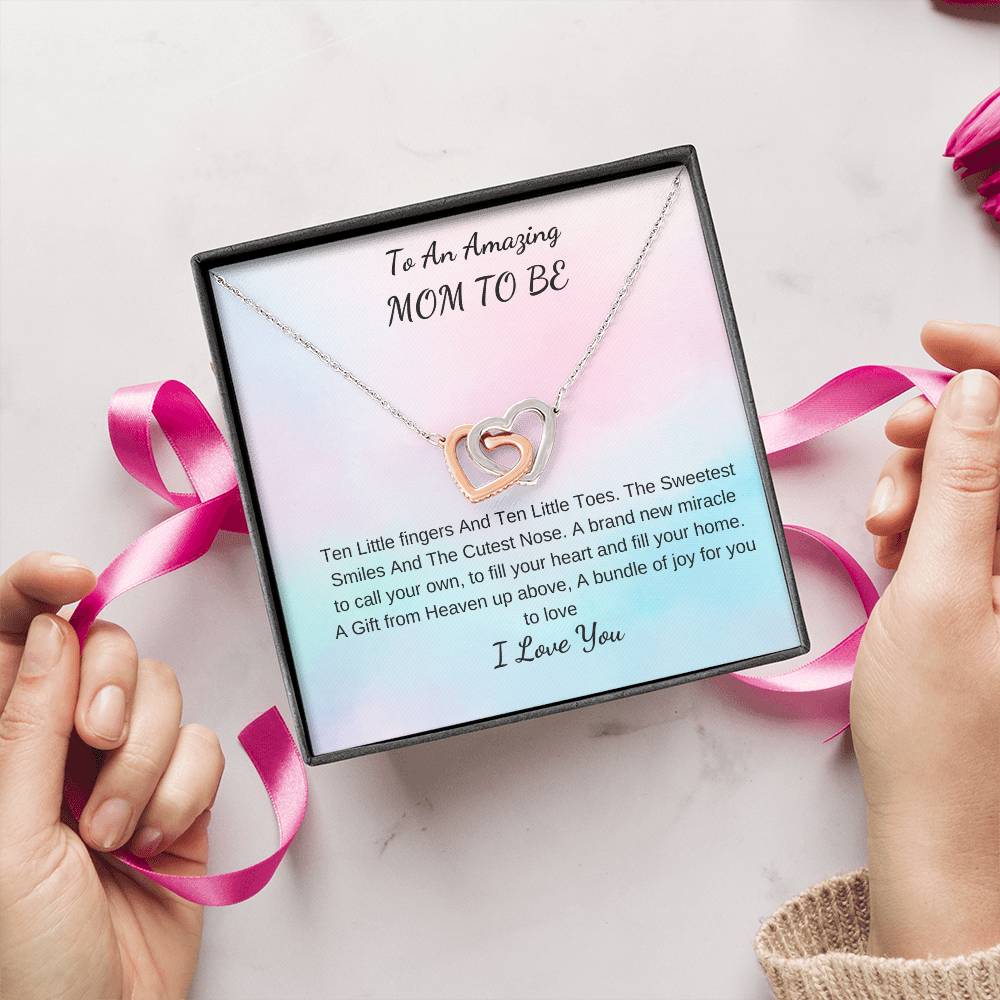 My Beautiful Mom To Be | Interlocking Hearts Necklace