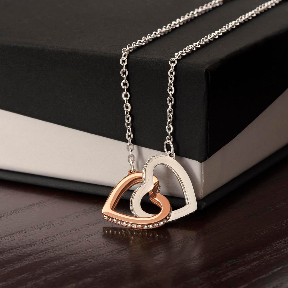 To My Beautiful Aunt-I Love You |Stunning Interlocking Hearts Necklace