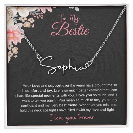 To My Bestie| Personalized  Name Necklace
