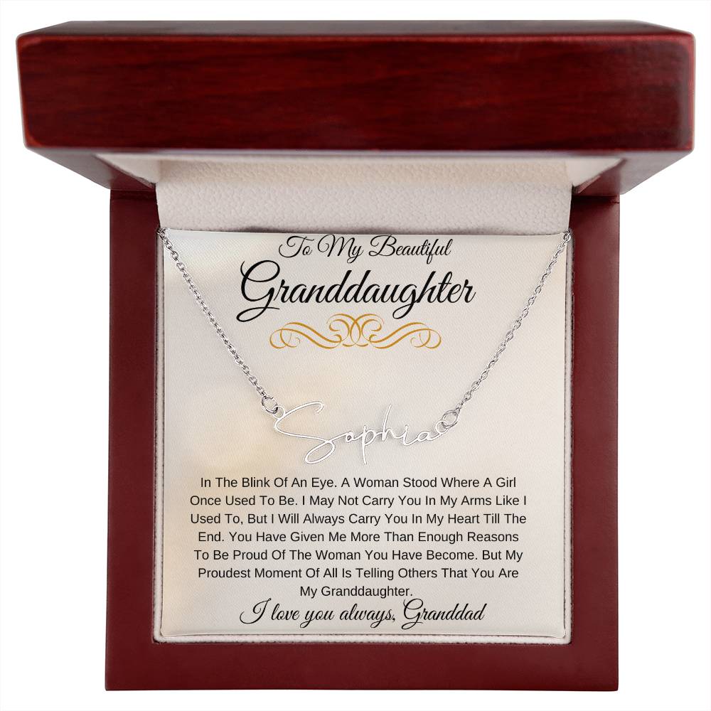 Personalized Name My Beautiful Granddaughter