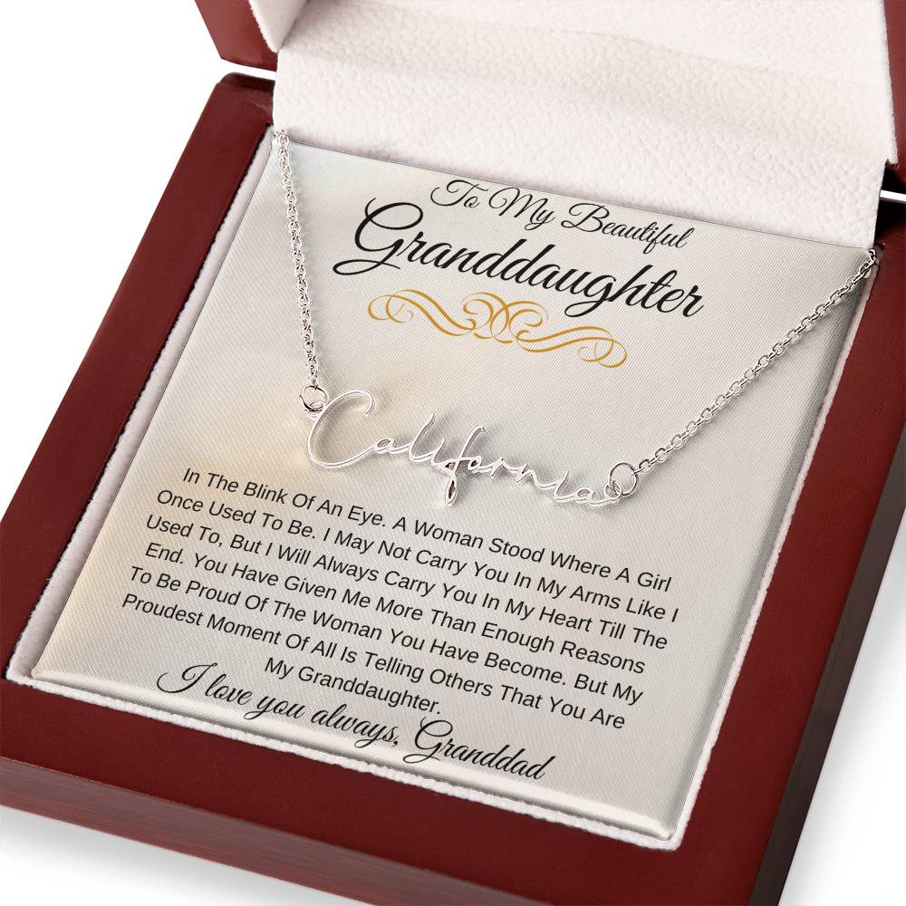 Personalized Name My Beautiful Granddaughter