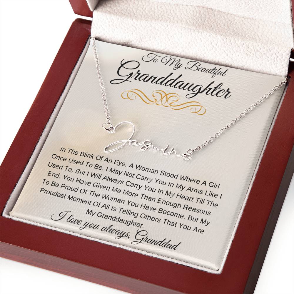 Personalized Name My Beautiful Granddaughter