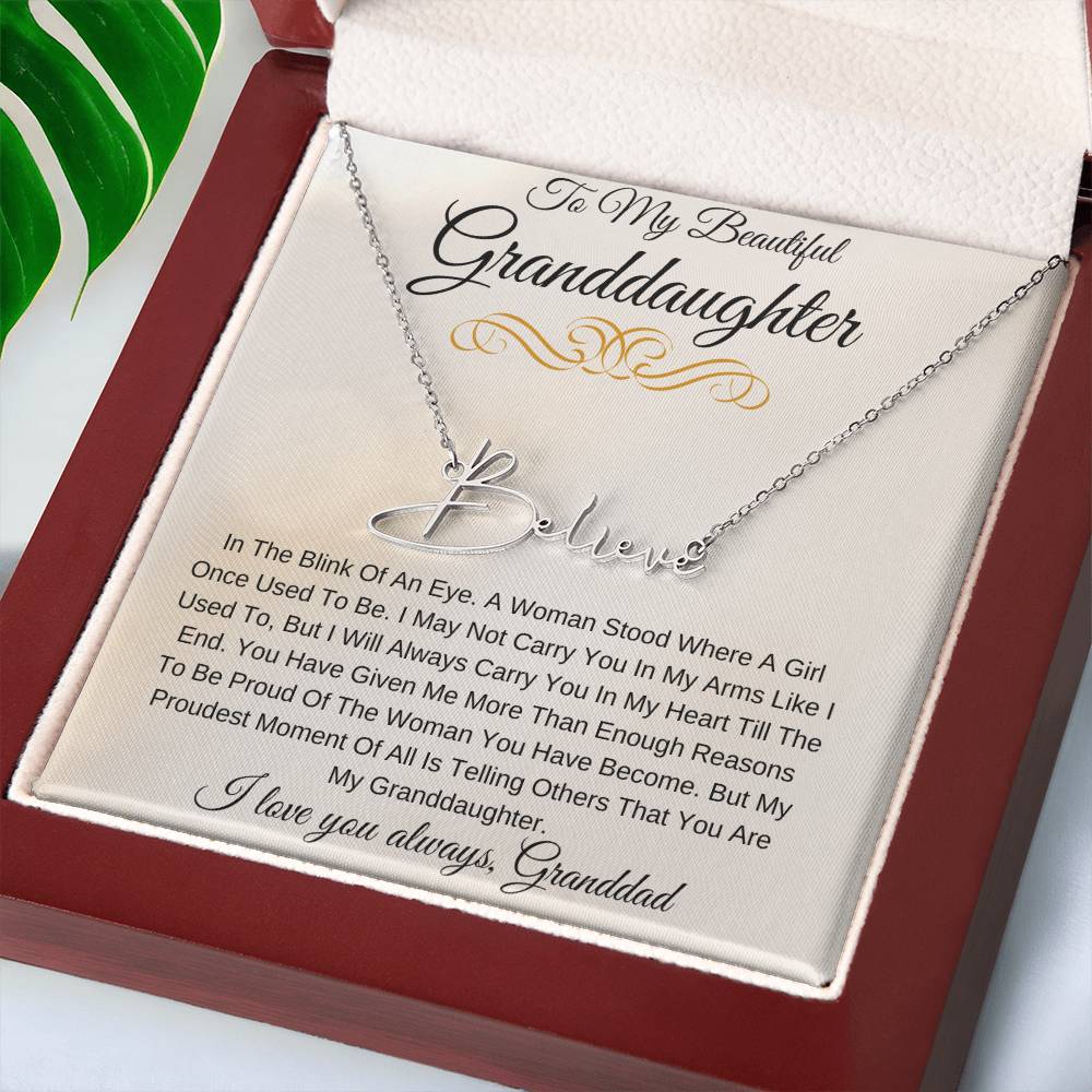 Personalized Name My Beautiful Granddaughter