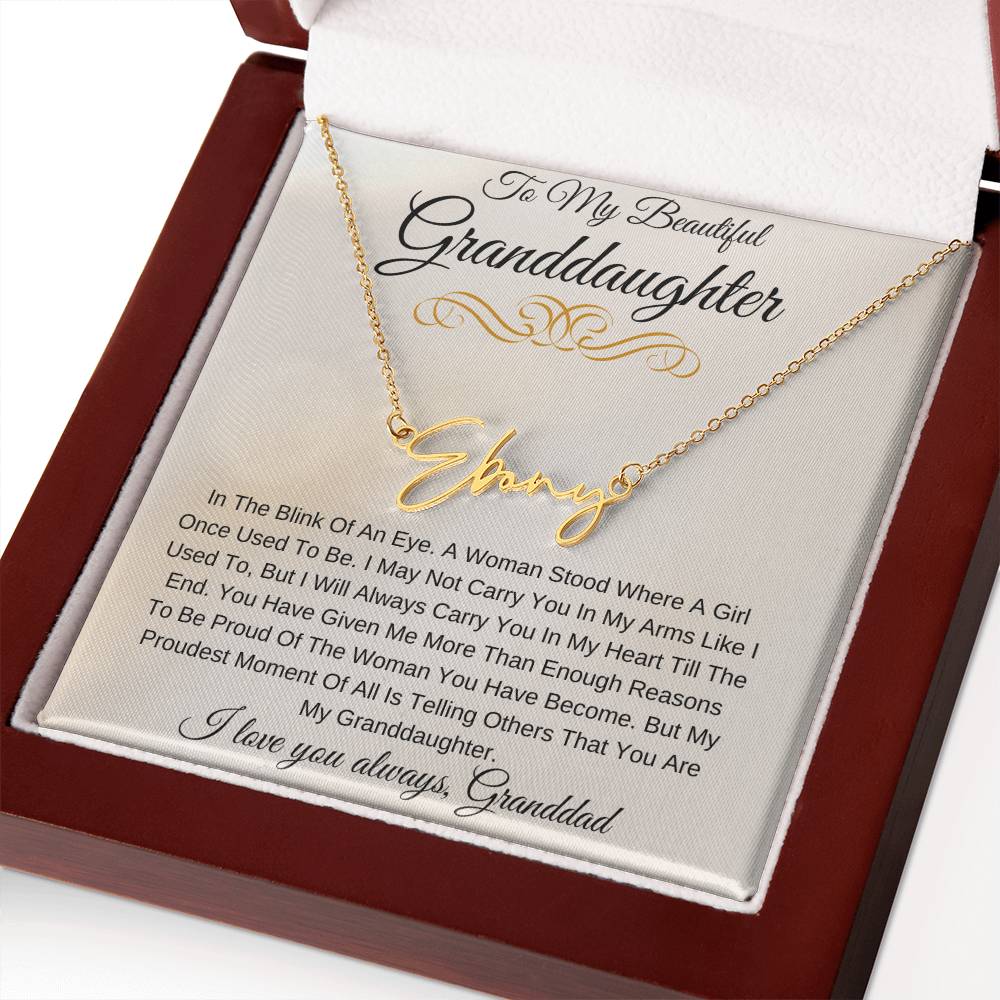 Personalized Name My Beautiful Granddaughter