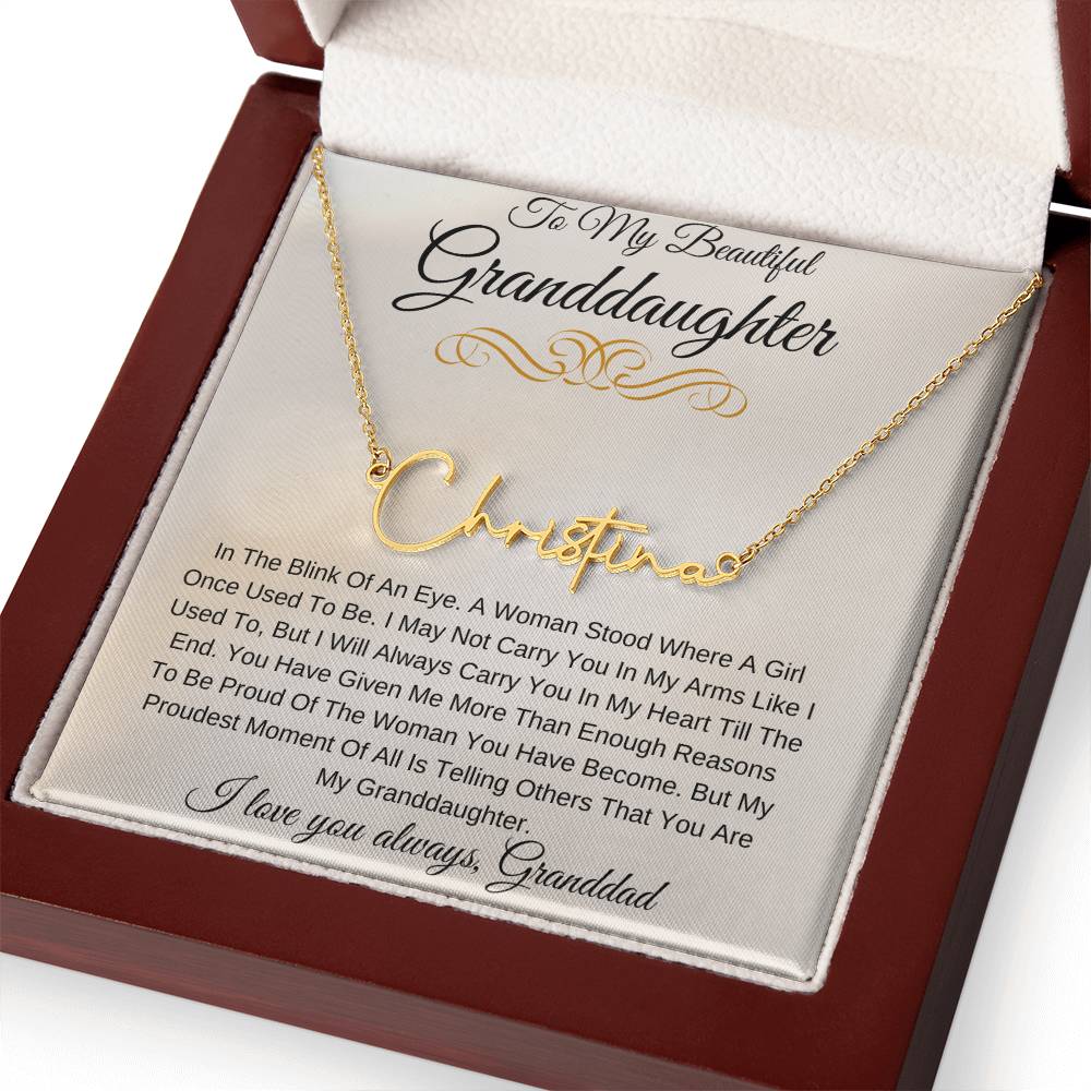 Personalized Name My Beautiful Granddaughter