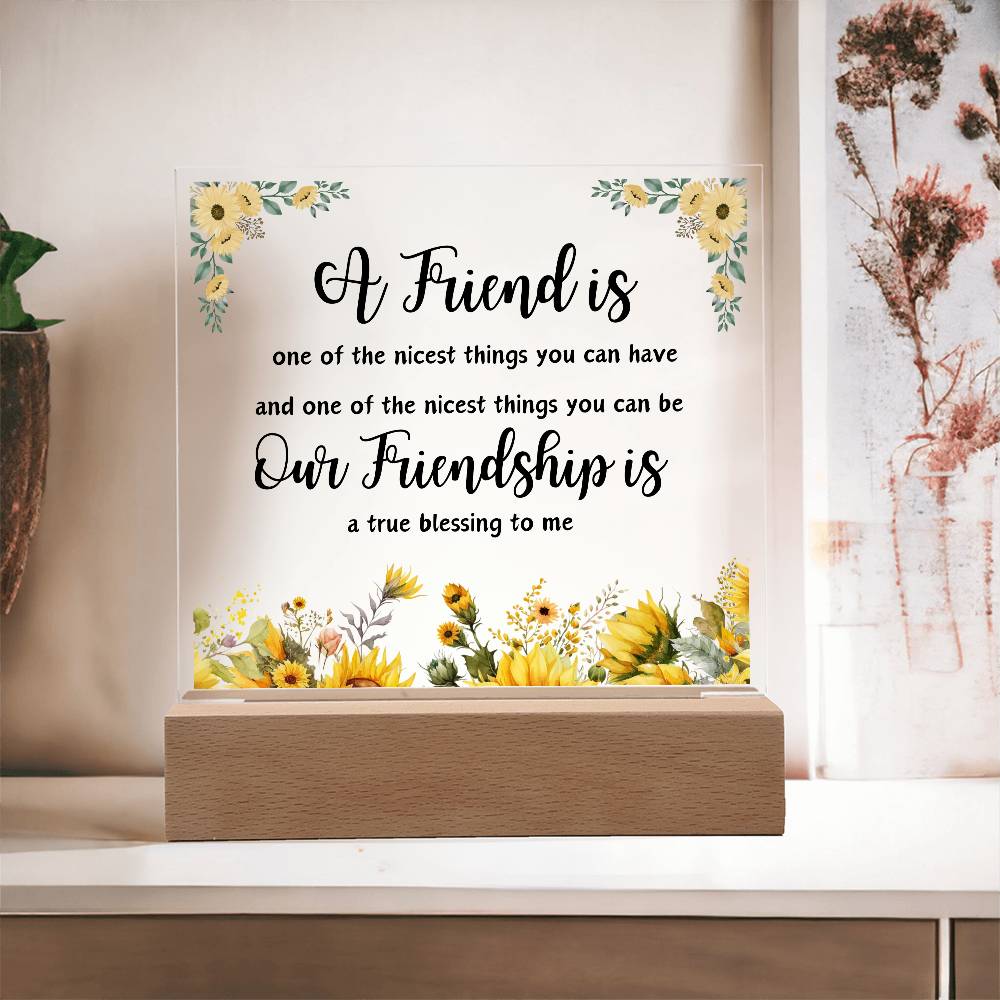 For Friend | Square Acrylic Plaque