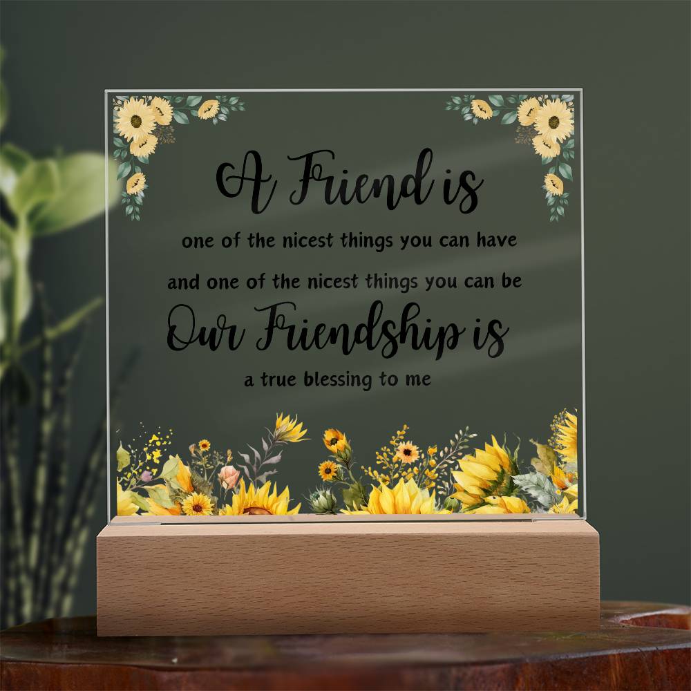 For Friend | Square Acrylic Plaque