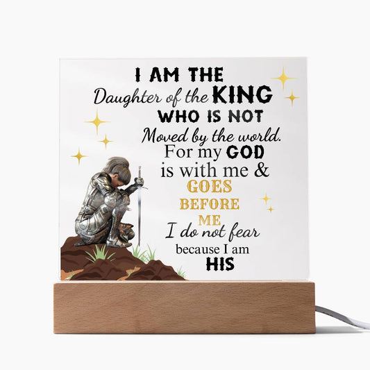 Prayer Warrior  King's Daughter-Square acrylic Plaque
