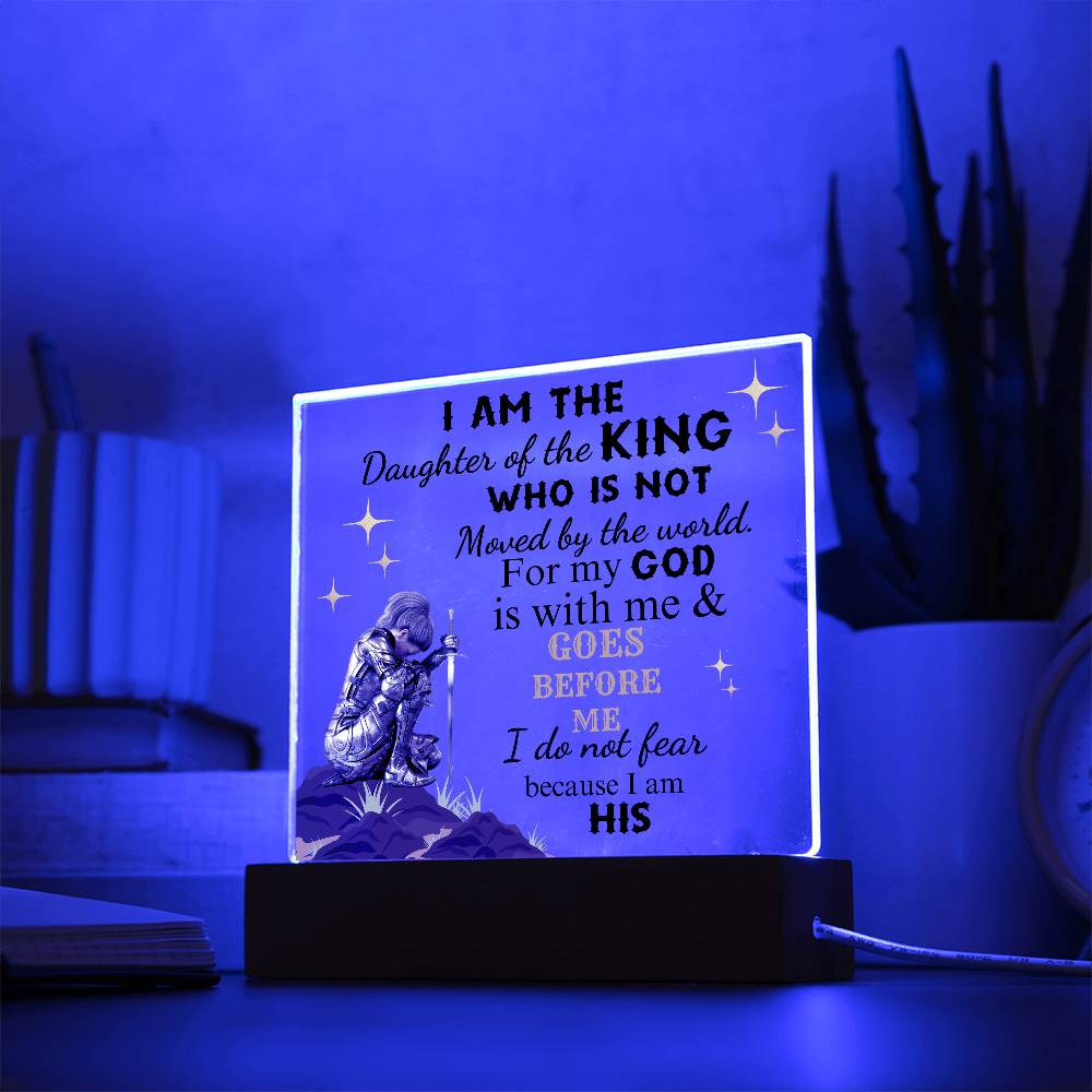 Prayer Warrior  King's Daughter-Square acrylic Plaque