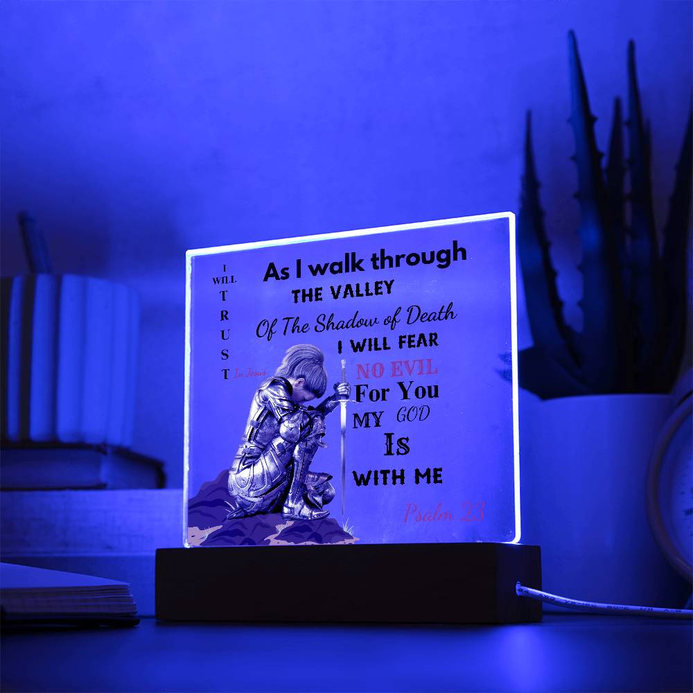 23 Psalm-Praying Warrior  LED Acrylic Plaque