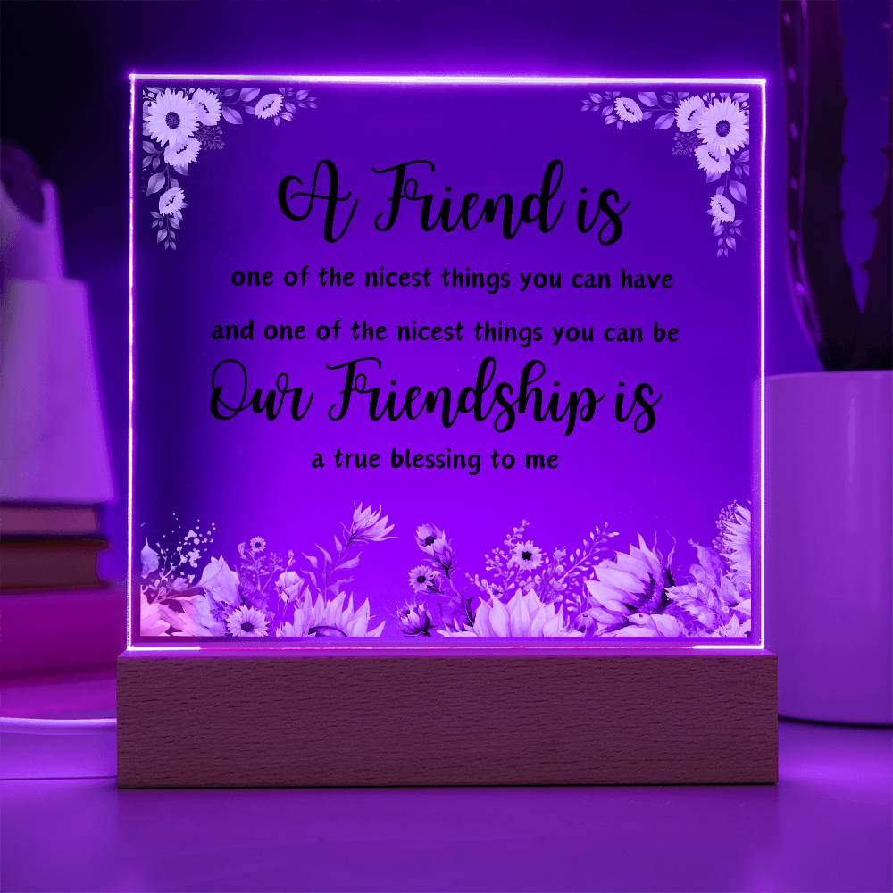 For Friend | Square Acrylic Plaque