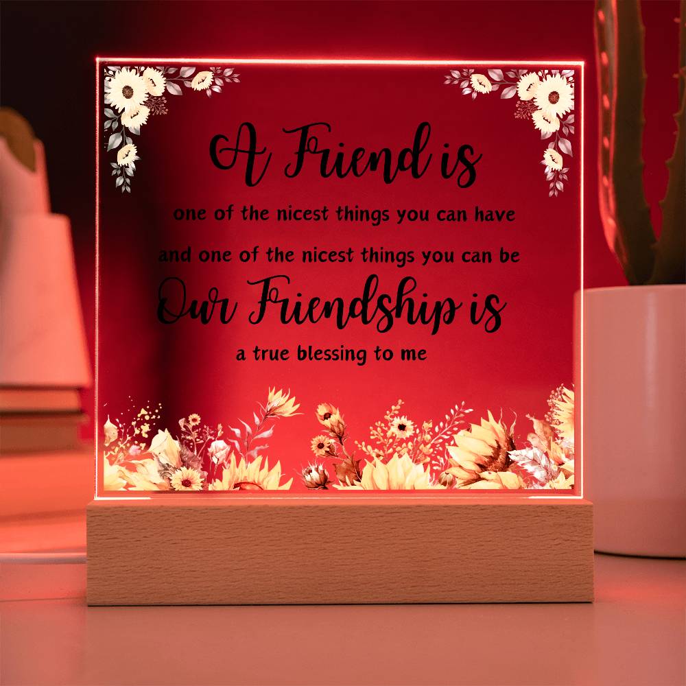 For Friend | Square Acrylic Plaque