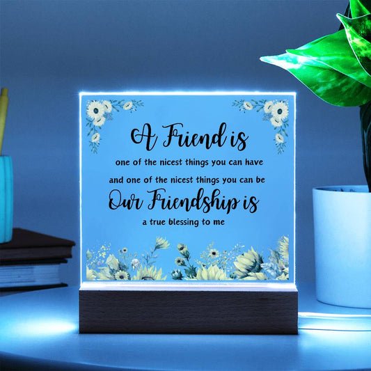 For Friend | Square Acrylic Plaque