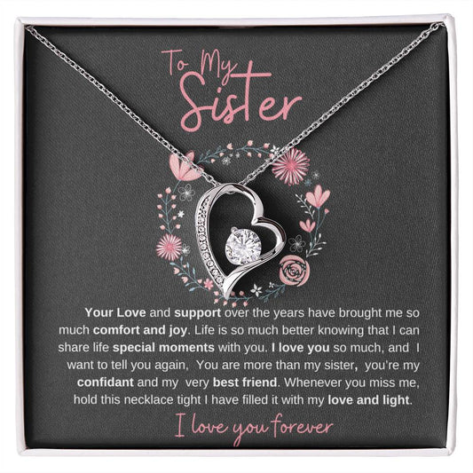 I Love You Sister | Forever Heart Necklace