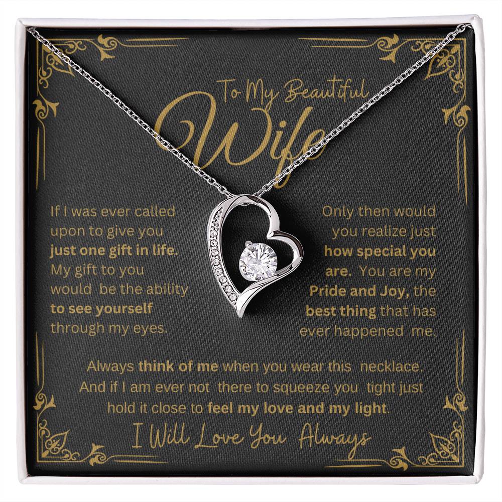 MY BEAUTIFUL WIFE YOU ARE SPECIAL TO ME  FOREVER NECKLACE