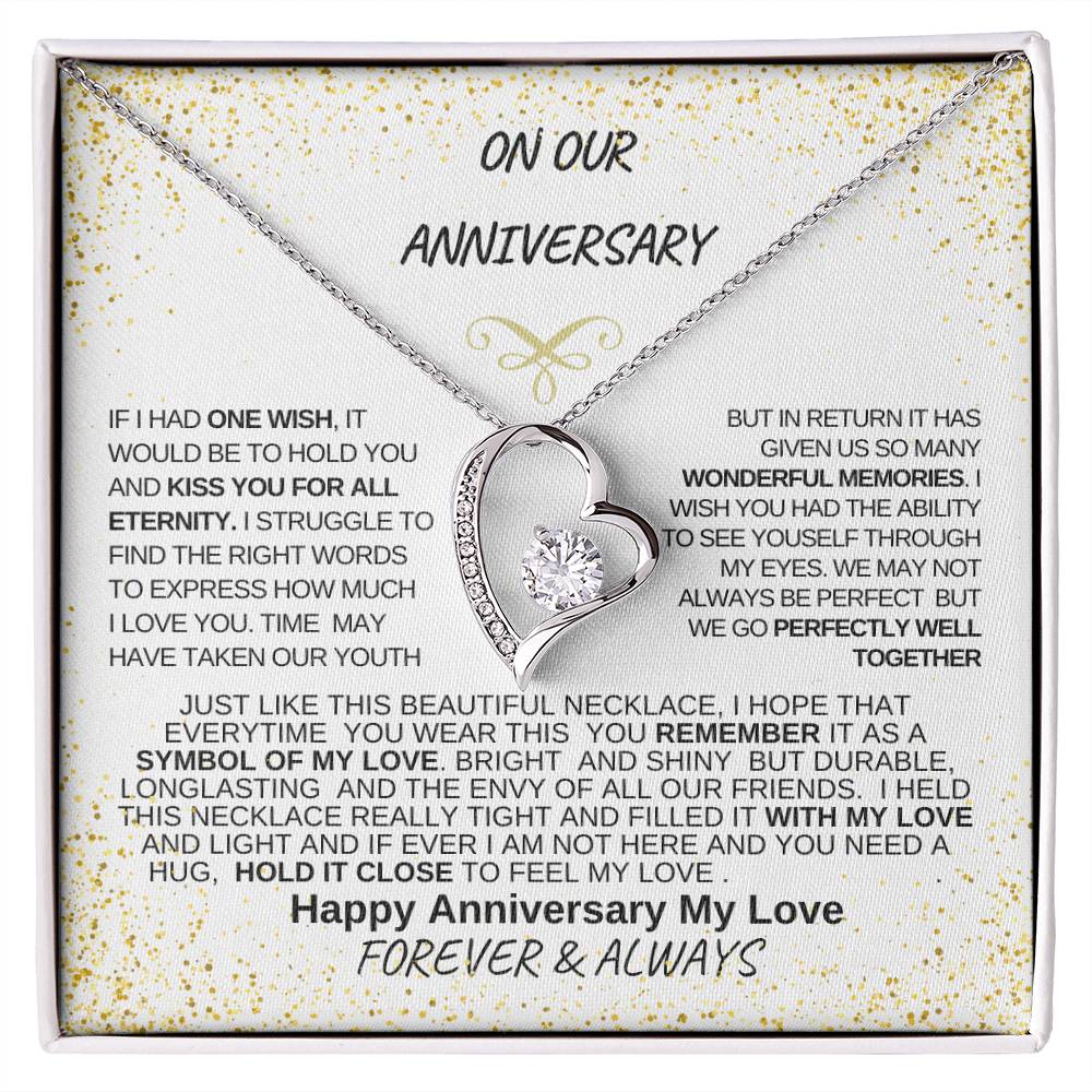 On Our Anniversary-Forever Necklace Gold