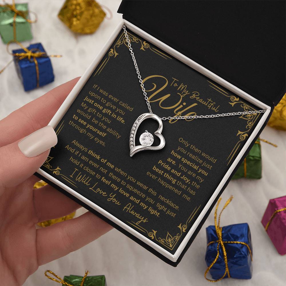 MY BEAUTIFUL WIFE YOU ARE SPECIAL TO ME  FOREVER NECKLACE