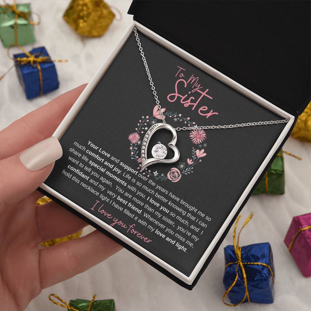 I Love You Sister | Forever Heart Necklace