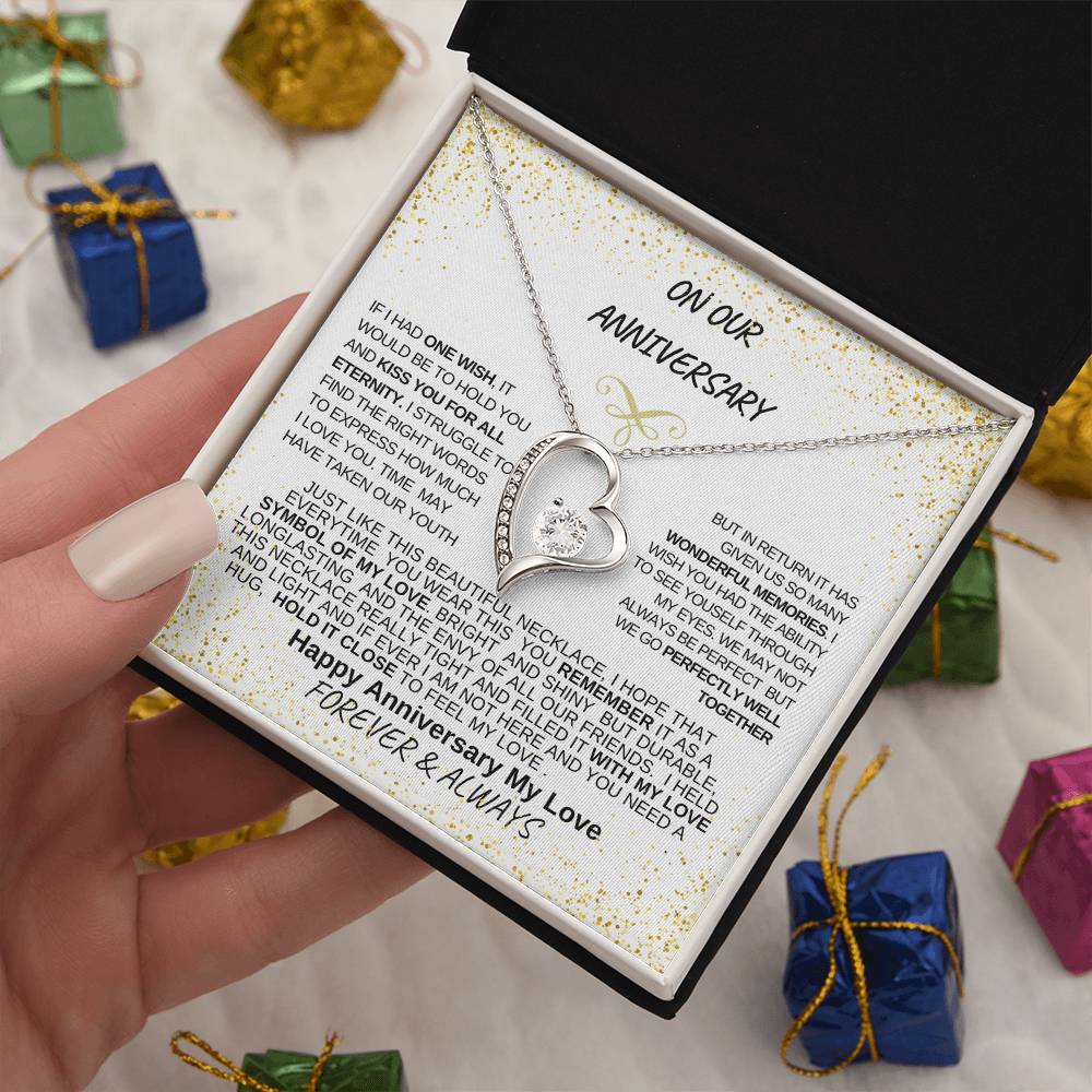 On Our Anniversary-Forever Necklace Gold