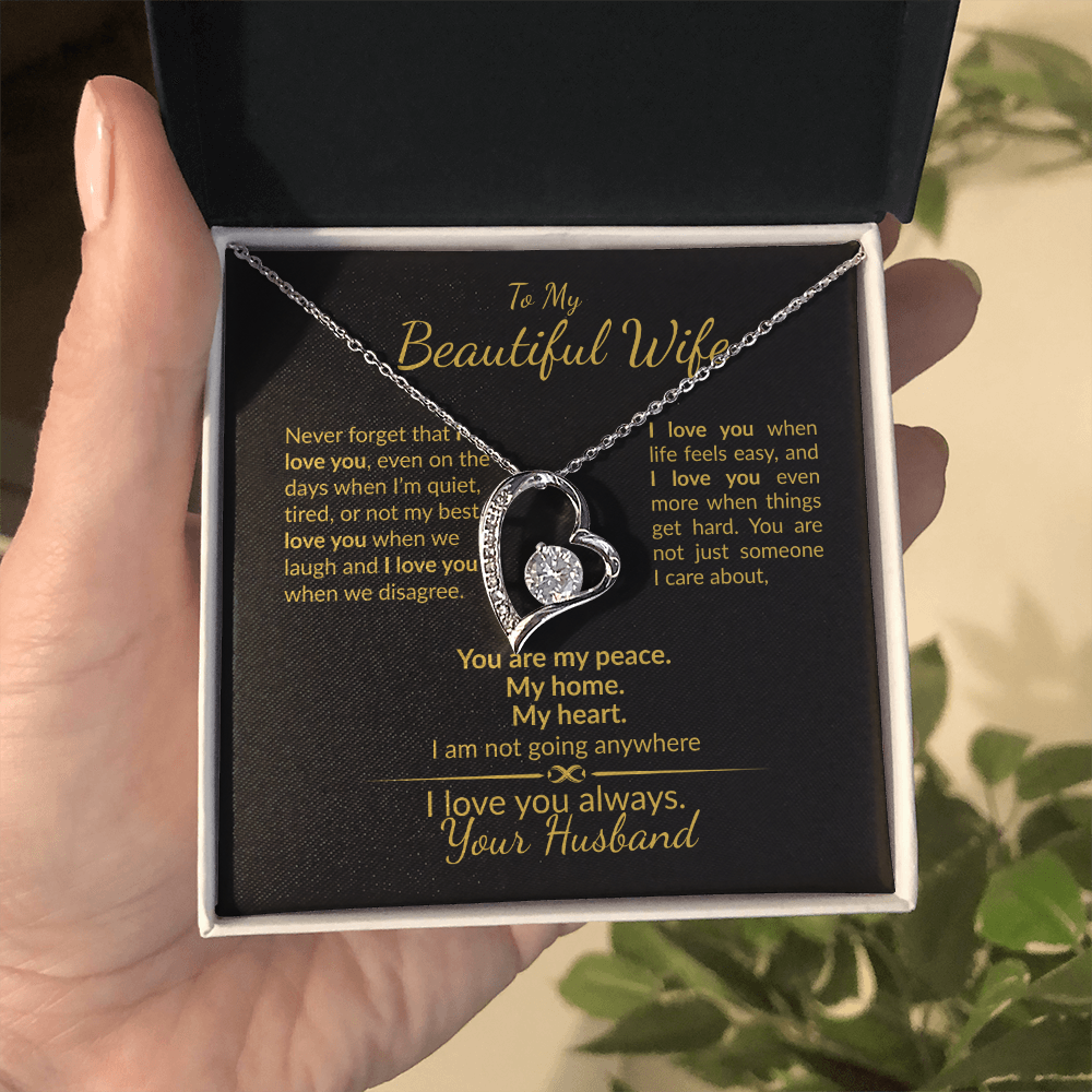 My Wife I Choose You Forever- Heart Necklace Gift