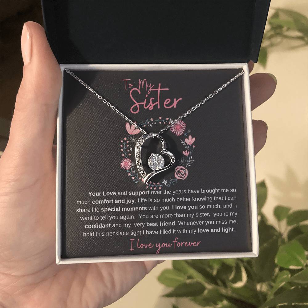 I Love You Sister | Forever Heart Necklace