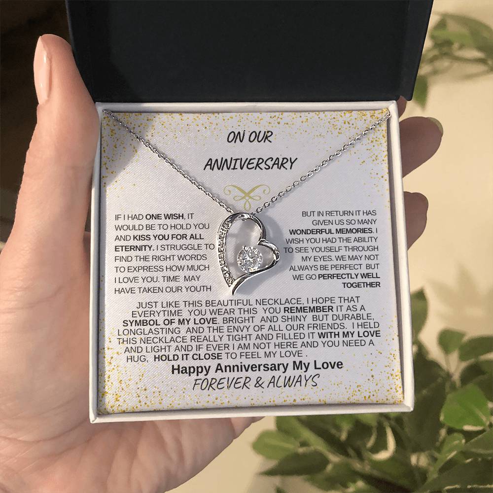 On Our Anniversary-Forever Necklace Gold