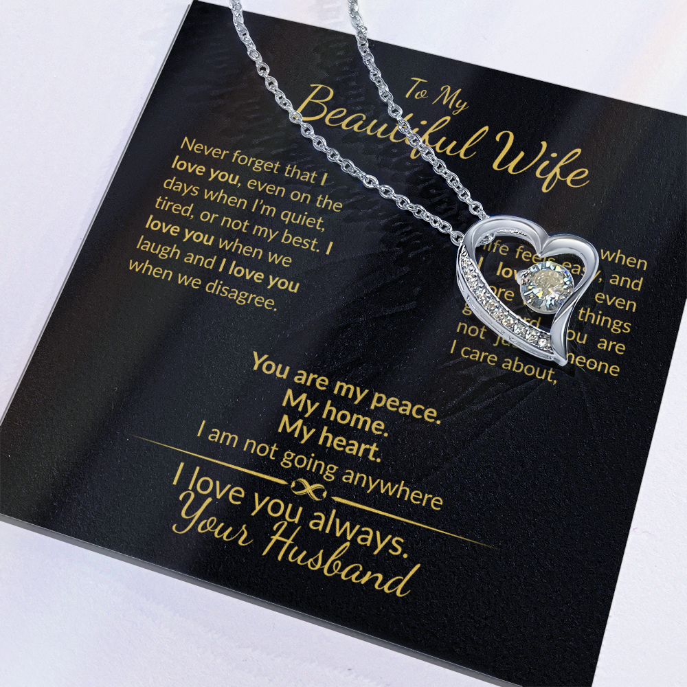 My Wife I Choose You Forever- Heart Necklace Gift