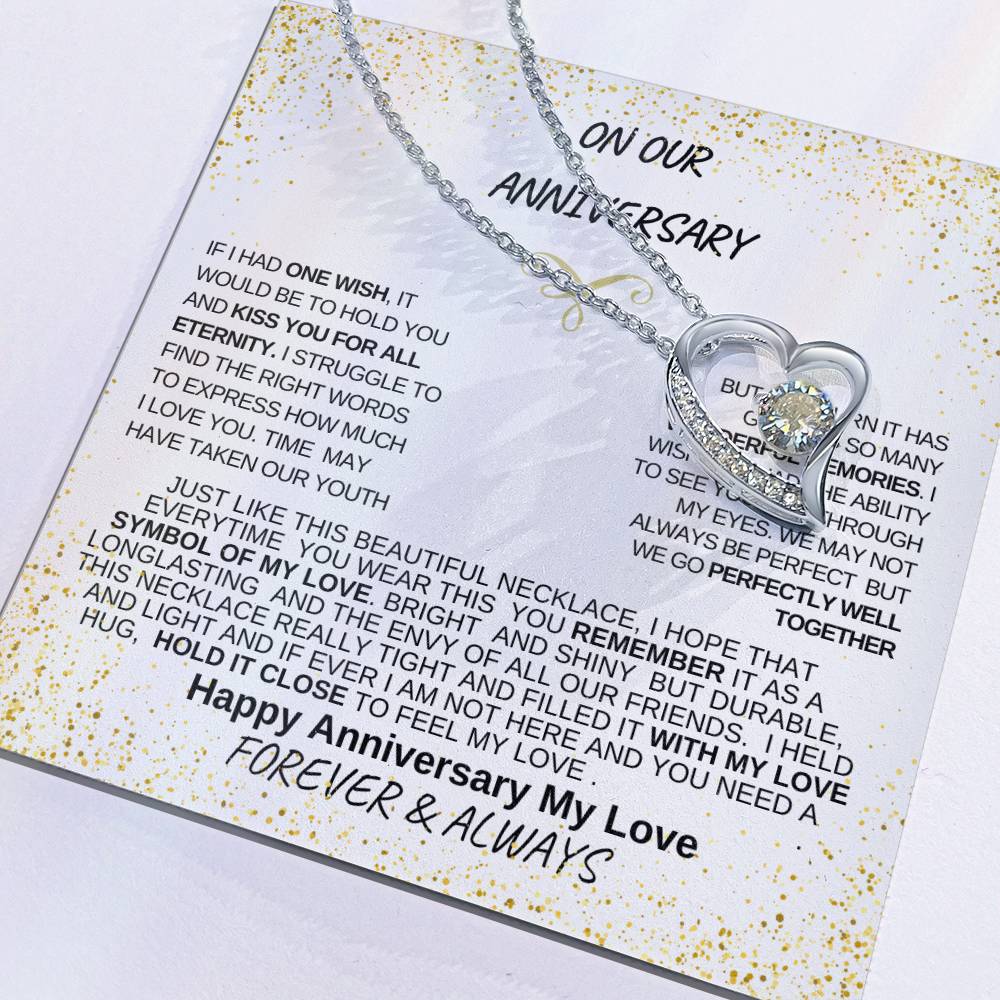 On Our Anniversary-Forever Necklace Gold