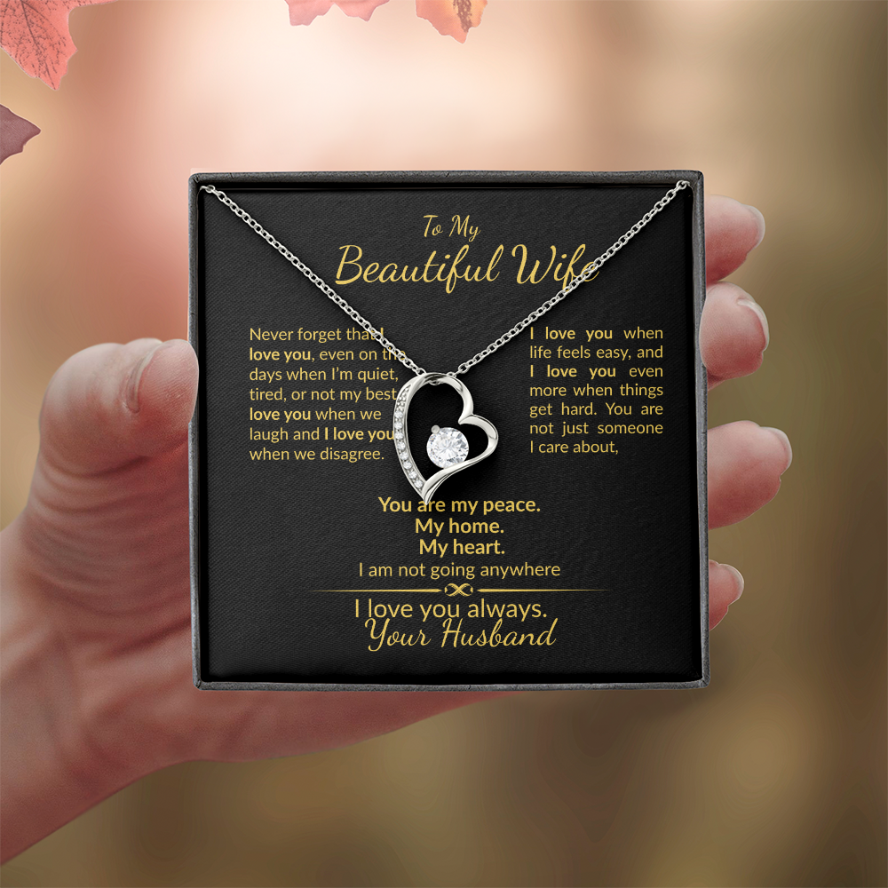 My Wife I Choose You Forever- Heart Necklace Gift