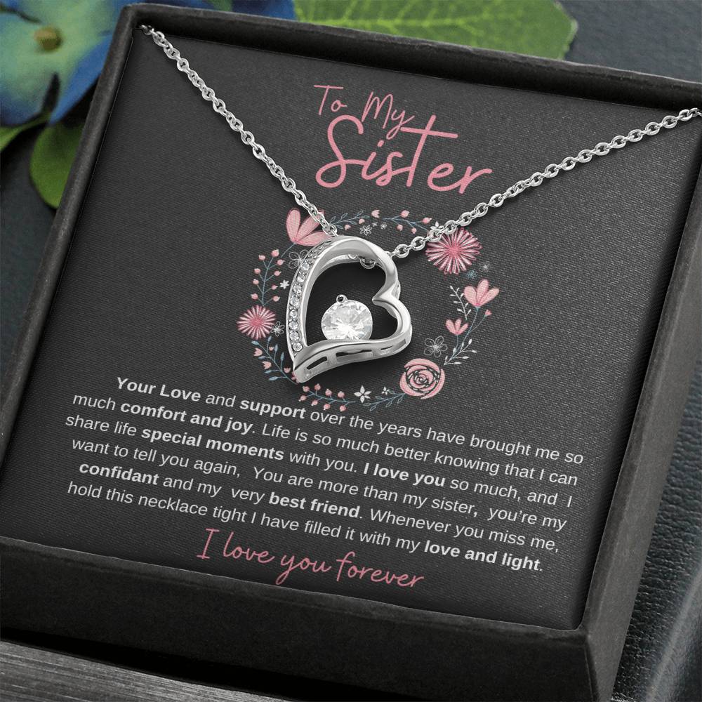 I Love You Sister | Forever Heart Necklace