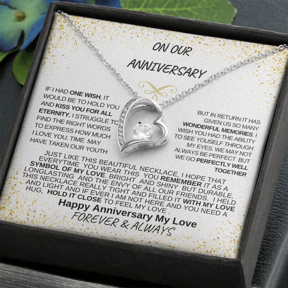 On Our Anniversary-Forever Necklace Gold