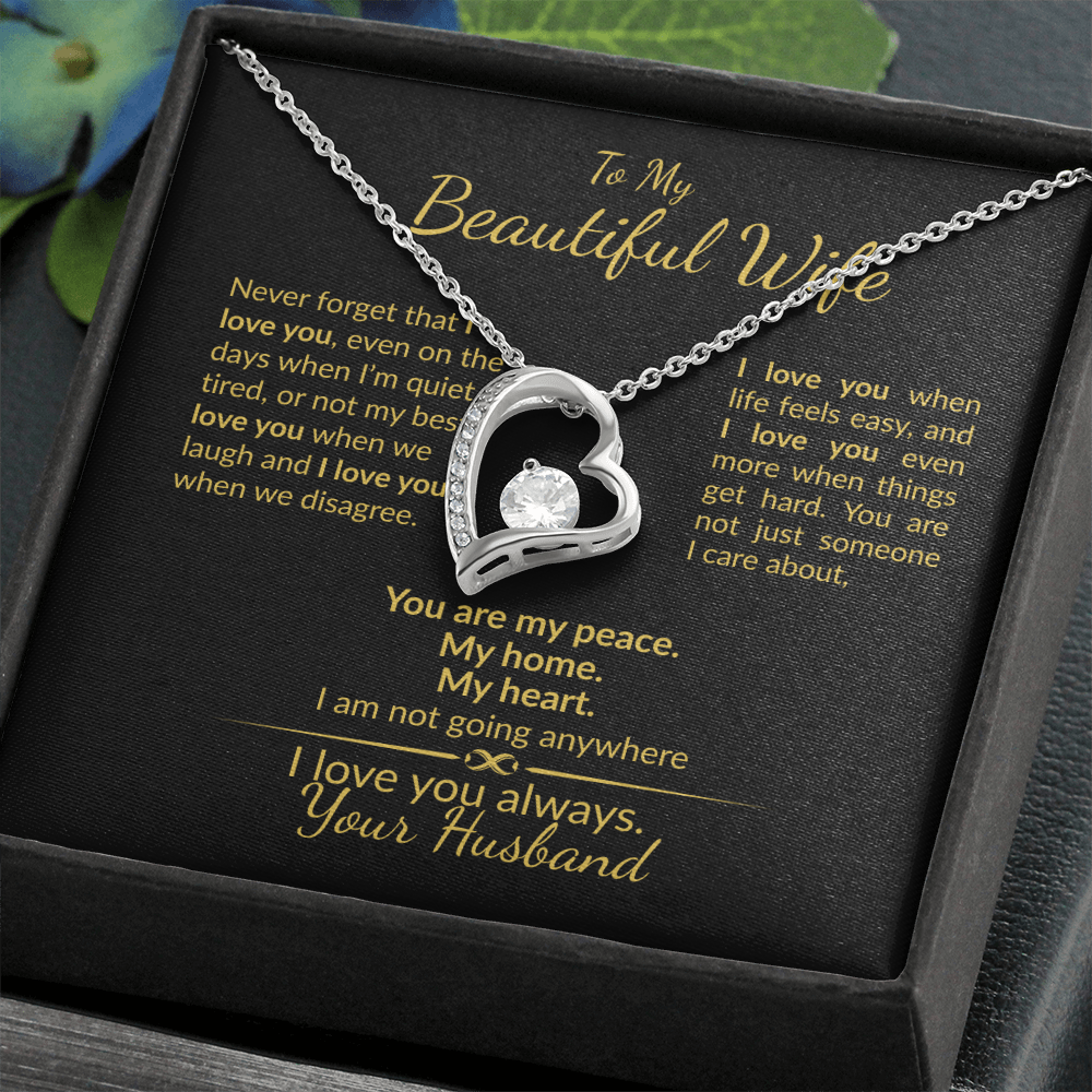 My Wife I Choose You Forever- Heart Necklace Gift