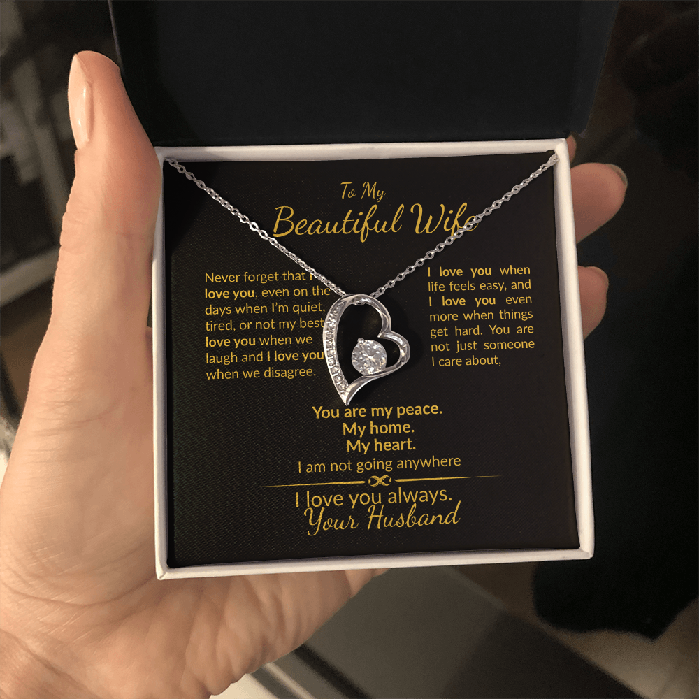 My Wife I Choose You Forever- Heart Necklace Gift